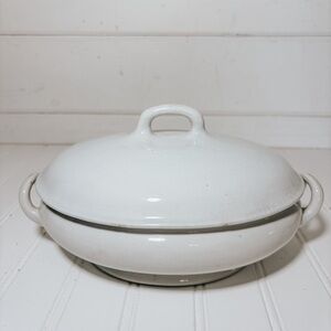 Antique Ironstone China Lidded Oval Tureen | J & G Meakin